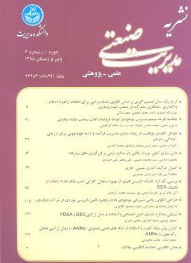 ارائه مدلی برای انتخاب سبد پروژه با آثار متقابل و اشتراک منابع بین پروژه ای با استفاده از شبکه های عصبی مصنوعی